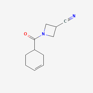 molecular formula C11H14N2O B2520519 1-(Cyclohex-3-enecarbonyl)azetidine-3-carbonitrile CAS No. 2034604-79-8