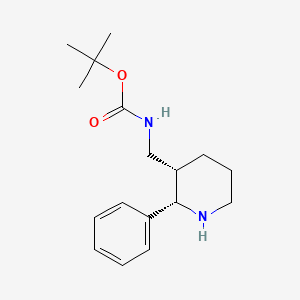 molecular formula C17H26N2O2 B2520520 Tert-butyl N-[[(2S,3S)-2-phenylpiperidin-3-yl]methyl]carbamate CAS No. 2126144-81-6