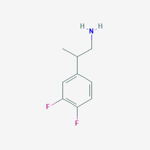 molecular formula C9H11F2N B2520523 2-(3,4-Difluorophenyl)propan-1-amine CAS No. 1096790-45-2