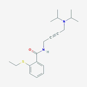 molecular formula C19H28N2OS B2520524 N-(4-(diisopropylamino)but-2-yn-1-yl)-2-(ethylthio)benzamide CAS No. 1396801-18-5