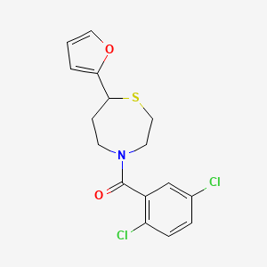 molecular formula C16H15Cl2NO2S B2520532 (2,5-二氯苯基)(7-(呋喃-2-基)-1,4-噻氮杂环-4-基)甲酮 CAS No. 1797186-38-9