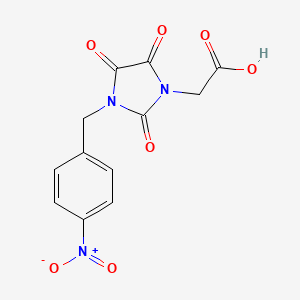 molecular formula C12H9N3O7 B2520535 2-[3-(4-硝基苄基)-2,4,5-三氧代-1-咪唑烷基]乙酸 CAS No. 175293-31-9