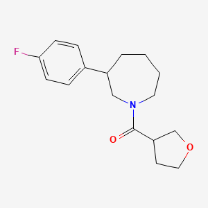molecular formula C17H22FNO2 B2520543 (3-(4-氟苯基)氮杂环戊烷-1-基)(四氢呋喃-3-基)甲苯酮 CAS No. 1797093-27-6