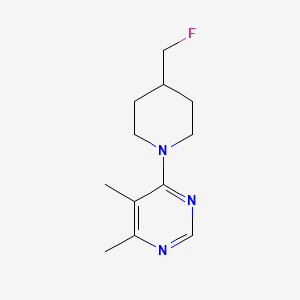 molecular formula C12H18FN3 B2520553 4-(4-(Fluoromethyl)piperidin-1-yl)-5,6-dimethylpyrimidine CAS No. 2034573-61-8