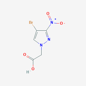 molecular formula C5H4BrN3O4 B2520556 (4-bromo-3-nitro-1H-pyrazol-1-yl)acetic acid CAS No. 375349-69-2