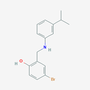 molecular formula C16H18BrNO B2520558 4-Bromo-2-{[(3-isopropylphenyl)amino]methyl}phenol CAS No. 1232802-94-6