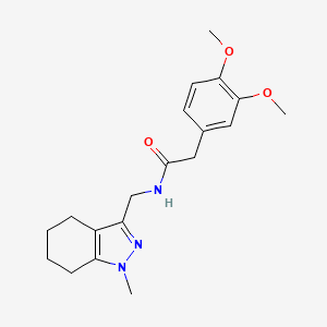 molecular formula C19H25N3O3 B2520560 2-(3,4-dimethoxyphenyl)-N-((1-methyl-4,5,6,7-tetrahydro-1H-indazol-3-yl)methyl)acetamide CAS No. 1448135-96-3