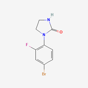 molecular formula C9H8BrFN2O B2520562 1-(4-Bromo-2-fluoro-phenyl)imidazolidin-2-one CAS No. 160132-29-6