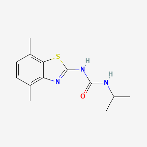 molecular formula C13H17N3OS B2520563 1-(4,7-Dimethylbenzo[d]thiazol-2-yl)-3-isopropylurea CAS No. 1251545-41-1