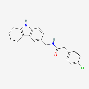 molecular formula C21H21ClN2O B2520570 2-(4-chlorophenyl)-N-(6,7,8,9-tetrahydro-5H-carbazol-3-ylmethyl)acetamide CAS No. 852138-53-5