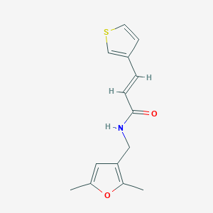 (2E)-N-[(2,5-dimethylfuran-3-yl)methyl]-3-(thiophen-3-yl)prop-2-enamide