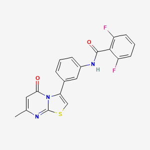 molecular formula C20H13F2N3O2S B2520578 2,6-difluoro-N-(3-(7-methyl-5-oxo-5H-thiazolo[3,2-a]pyrimidin-3-yl)phenyl)benzamide CAS No. 1021116-03-9