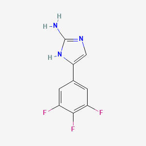 molecular formula C9H6F3N3 B2520580 5-(3,4,5-三氟苯基)-1H-咪唑-2-胺 CAS No. 2228335-02-0