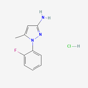 molecular formula C10H11ClFN3 B2520589 1-(2-氟苯基)-5-甲基-1H-吡唑-3-胺盐酸盐 CAS No. 2174002-35-6