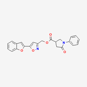 (5-(Benzofuran-2-yl)isoxazol-3-yl)methyl 5-oxo-1-phenylpyrrolidine-3-carboxylate