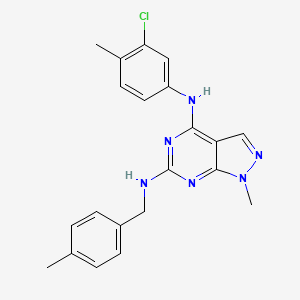 N~4~-(3-chloro-4-methylphenyl)-1-methyl-N~6~-(4-methylbenzyl)-1H-pyrazolo[3,4-d]pyrimidine-4,6-diamine