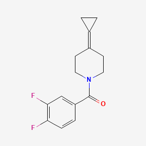 molecular formula C15H15F2NO B2520608 (4-环丙基亚烷基哌啶-1-基)(3,4-二氟苯基)甲苯酮 CAS No. 2097924-95-1