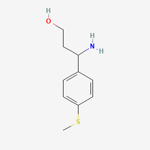 molecular formula C10H15NOS B2520612 3-氨基-3-[4-(甲硫基)苯基]-1-丙醇 CAS No. 683221-02-5