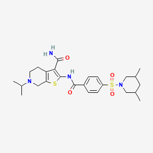 2-({4-[(3,5-Dimethylpiperidin-1-yl)sulfonyl]benzoyl}amino)-6-isopropyl-4,5,6,7-tetrahydrothieno[2,3-c]pyridine-3-carboxamide