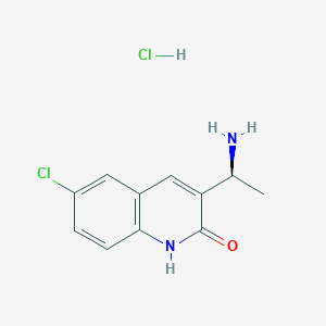 molecular formula C11H12Cl2N2O B2520622 (S)-3-(1-aminoethyl)-6-chloroquinolin-2(1H)-one hydrochloride CAS No. 1887009-48-4