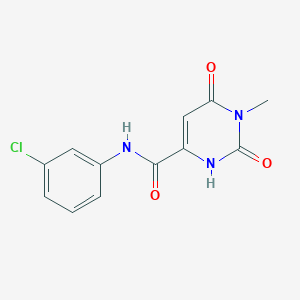 molecular formula C12H10ClN3O3 B2520630 N-(3-chlorophenyl)-6-hydroxy-1-methyl-2-oxo-1,2-dihydro-4-pyrimidinecarboxamide CAS No. 338774-83-7