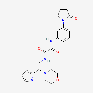 N1-(2-(1-methyl-1H-pyrrol-2-yl)-2-morpholinoethyl)-N2-(3-(2-oxopyrrolidin-1-yl)phenyl)oxalamide