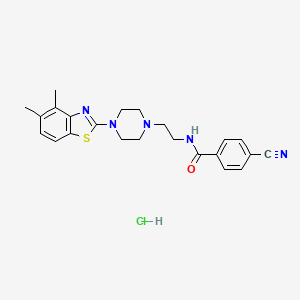 4-cyano-N-(2-(4-(4,5-dimethylbenzo[d]thiazol-2-yl)piperazin-1-yl)ethyl)benzamide hydrochloride