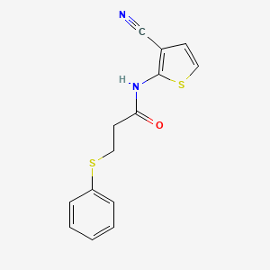 N-(3-cyanothiophen-2-yl)-3-(phenylthio)propanamide