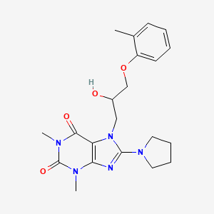 7-(2-hydroxy-3-(o-tolyloxy)propyl)-1,3-dimethyl-8-(pyrrolidin-1-yl)-1H-purine-2,6(3H,7H)-dione