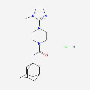 molecular formula C20H31ClN4O B2520655 2-(adamantan-1-yl)-1-[4-(1-methyl-1H-imidazol-2-yl)piperazin-1-yl]ethan-1-one hydrochloride CAS No. 1189941-17-0