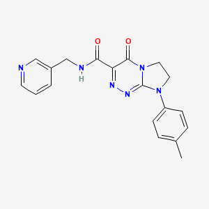 molecular formula C19H18N6O2 B2520662 4-oxo-N-(pyridin-3-ylmethyl)-8-(p-tolyl)-4,6,7,8-tetrahydroimidazo[2,1-c][1,2,4]triazine-3-carboxamide CAS No. 946279-50-1