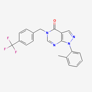 1-(2-Methylphenyl)-5-[[4-(trifluoromethyl)phenyl]methyl]pyrazolo[3,4-d]pyrimidin-4-one