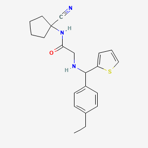 N-(1-cyanocyclopentyl)-2-{[(4-ethylphenyl)(thiophen-2-yl)methyl]amino}acetamide