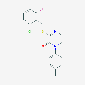 3-((2-chloro-6-fluorobenzyl)thio)-1-(p-tolyl)pyrazin-2(1H)-one