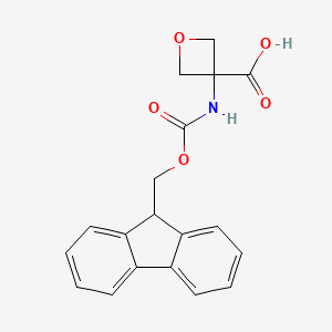 molecular formula C19H17NO5 B2520679 3-((((9H-芴-9-基)甲氧羰基)氨基)氧杂环丁烷-3-羧酸 CAS No. 1380327-56-9