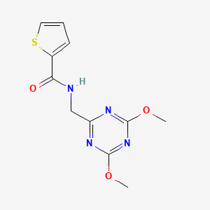 N-((4,6-dimethoxy-1,3,5-triazin-2-yl)methyl)thiophene-2-carboxamide