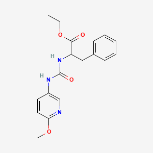 Ethyl 2-(((6-methoxy(3-pyridyl))amino)carbonylamino)-3-phenylpropanoate