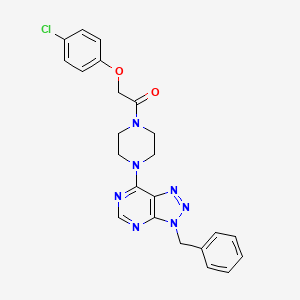 molecular formula C23H22ClN7O2 B2520688 1-(4-(3-benzyl-3H-[1,2,3]triazolo[4,5-d]pyrimidin-7-yl)piperazin-1-yl)-2-(4-chlorophenoxy)ethanone CAS No. 920163-24-2