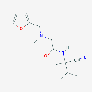 molecular formula C14H21N3O2 B2520697 N-(1-cyano-1,2-dimethylpropyl)-2-{[(furan-2-yl)methyl](methyl)amino}acetamide CAS No. 1795426-81-1