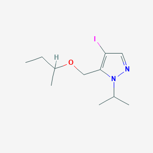 molecular formula C11H19IN2O B2520701 5-(sec-butoxymethyl)-4-iodo-1-isopropyl-1H-pyrazole CAS No. 1855946-12-1