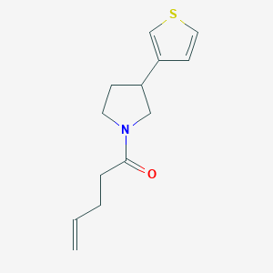 molecular formula C13H17NOS B2520704 1-(3-(Thiophen-3-yl)pyrrolidin-1-yl)pent-4-en-1-one CAS No. 2167531-12-4