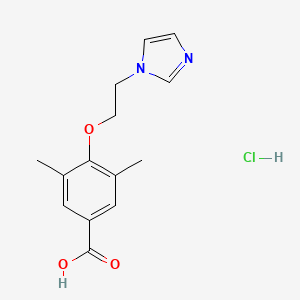 molecular formula C14H17ClN2O3 B2520725 4-[2-(1H-咪唑-1-基)乙氧基]-3,5-二甲基苯甲酸盐酸盐 CAS No. 1333745-58-6