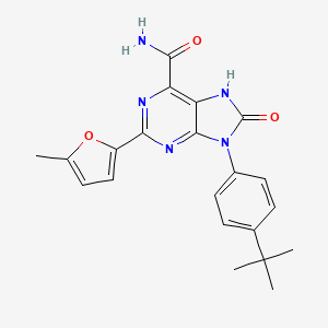 molecular formula C21H21N5O3 B2520728 9-(4-tert-butylphenyl)-2-(5-methylfuran-2-yl)-8-oxo-7H-purine-6-carboxamide CAS No. 898446-63-4