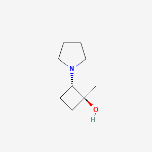 molecular formula C9H17NO B2520733 (1S,2S)-1-Methyl-2-(pyrrolidin-1-yl)cyclobutan-1-ol CAS No. 2303549-28-0