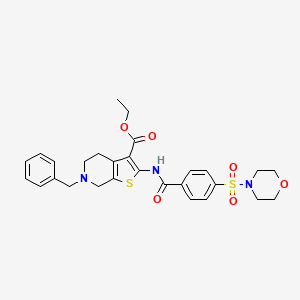 Ethyl 6-benzyl-2-(4-(morpholinosulfonyl)benzamido)-4,5,6,7-tetrahydrothieno[2,3-c]pyridine-3-carboxylate