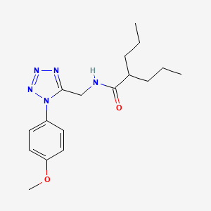 molecular formula C17H25N5O2 B2520737 N-((1-(4-methoxyphenyl)-1H-tetrazol-5-yl)methyl)-2-propylpentanamide CAS No. 941921-90-0