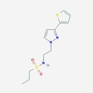 N-(2-(3-(thiophen-2-yl)-1H-pyrazol-1-yl)ethyl)propane-1-sulfonamide