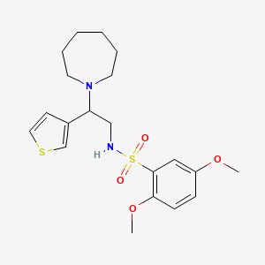N-(2-(azepan-1-yl)-2-(thiophen-3-yl)ethyl)-2,5-dimethoxybenzenesulfonamide