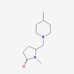 molecular formula C12H22N2O B2520751 1-Methyl-5-((4-methylpiperidin-1-yl)methyl)pyrrolidin-2-one CAS No. 2034390-46-8