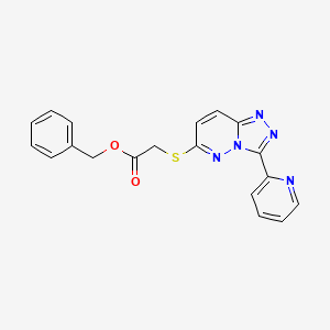 Benzyl 2-[(3-pyridin-2-yl-[1,2,4]triazolo[4,3-b]pyridazin-6-yl)sulfanyl]acetate